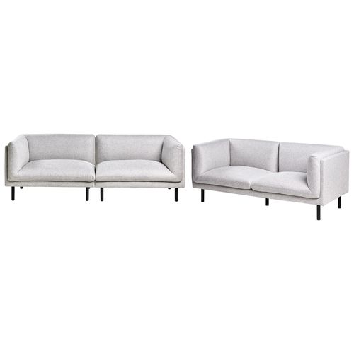 Ensemble De Salon Vorgod Tissu Gris Clair 5 Places