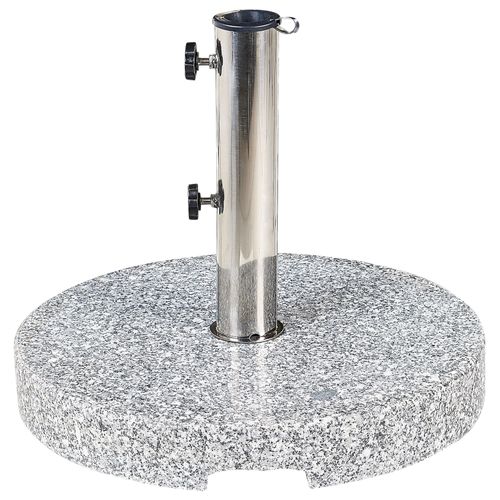 Pied De Parasol Rond En Granit D 45 Cm Gris Ceggia