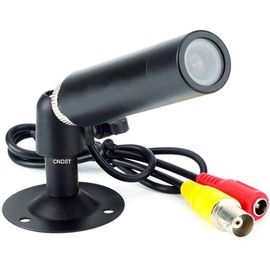 Mini caméra de vidéosurveillance HD 1/3 CCD 1000TVL objectif 3,6 mm avec support pour intérieur et extérieur