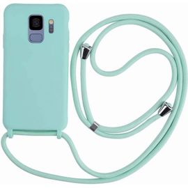 Ttdaz-Coque Compatible Avec Samsung Galaxy S9 Plus,Collier Pour Étui Colliers De Cellulaire Corde Silicone Avec Cordon Case Tpu Bumper Pour Samsung Galaxy S9 Plus-Vert