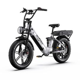 Vélo Électrique Onesport Ot08 Pro - Moteur 500w Batterie 48v18ah*2 Pneus De 20 Pouces Freins À Disque - Blanc