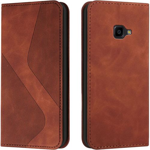 Kal-Coque Pour Samsung Galaxy Xcover 4/4s - Étui En Cuir Avec Rabat Magnétique - Housse De Protection (Marron)