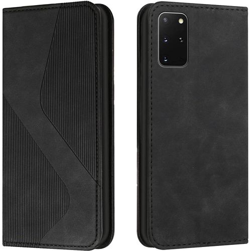 Kal-Coque Pour Samsung Galaxy S20 Plus, Etui Samsung S20 Plus Cuir, Housse En Cuir Samsung S20 Plus, Cuir Portefeuille Housse Avec Magnétique Flip Étui À Rabat Case Etui Samsung S20 Plus (Noir)
