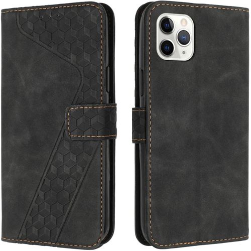 Kal-Coque Pour Iphone 11 Pro Max, Etui Protection Housse Premium En Cuir Pu Portefeuille Étui Téléphone [Fermoir Magnétique] [Fentes Pour Cartes] Flip Case Pour Iphone 11 Pro Max¿Noir