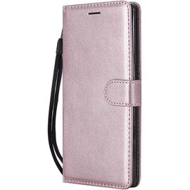 Kal-Coque Pour Galaxy Note 9, Pu En Cuir Coque Portefeuille Étui Housse, Design Classique Tpu Coque Pour Samsung Galaxy Note 9 - Rose
