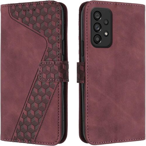 Coque pour Samsung Galaxy A53 5G, tui Tlphone Samsung A53 5G, Etui Protection Housse Premium en Cuir PU Portefeuille Pochette Flip Case [Magntique] Etui Rabat pour Galaxy A53 5G (Rouge)