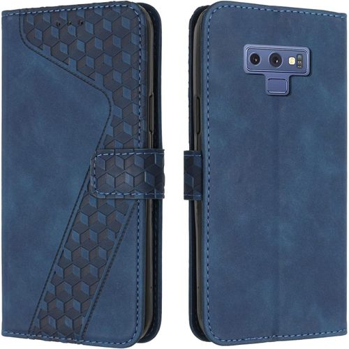 Coque Pour Samsung Galaxy Note 9, Tui Tlphone Samsung Note 9, Etui Protection Housse Premium En Cuir Pu Portefeuille Pochette Flip Case [Magntique] Etui Rabat Pour Galaxy Note 9 (Bleu)