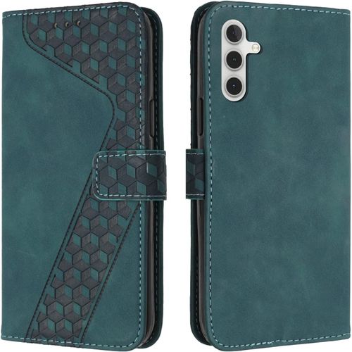 Kal-Coque Pour Samsung Galaxy A24 4g, Etui Protection Housse Premium En Cuir Pu Portefeuille Étui Téléphone [Fermoir Magnétique] [Fentes Pour Cartes] Flip Case Pour Samsung Galaxy A24 4g¿Vert