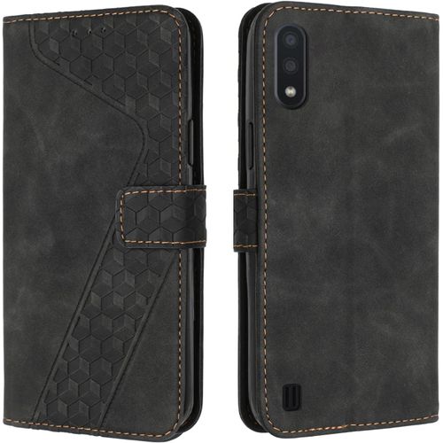 Sjzg-Coque Pour Samsung Galaxy A10/M10, Étui Téléphone Samsung A10/M10, Etui Protection Housse En Cuir Pu Portefeuille Pochette Flip Case [Magnétique] Etui À Rabat Pour Galaxy A10/M10 (Noir)