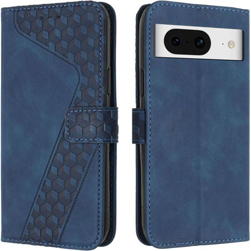 KAL-Coque Pour Google Pixel 8, Etui Protection Housse Premium En Cuir Pu Portefeuille Étui Téléphone [Fermoir Magnétique] [Fentes Pour Cartes] Flip Case Pour Google Pixel 8¿Bleu