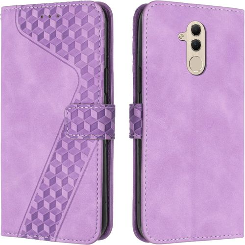 Kal-Coque Pour Huawei Mate 20 Lite, Etui Protection Housse Premium En Cuir Pu Portefeuille Étui Téléphone [Fermoir Magnétique] [Fentes Pour Cartes] Flip Case Pour Huawei Mate 20 Lite¿Pourpre