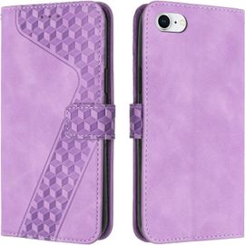 KAL-Coque Pour Iphone Se 2020 / Iphone 8 / Iphone 7, Etui Protection Housse Premium En Cuir Pu Portefeuille Étui Téléphone [Fermoir Magnétique] [Fentes Pour Cartes] Flip Case¿Pourpre