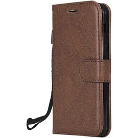 Coque Pour Galaxy A3 2017, Pu En Cuir Coque Portefeuille Étui Housse, Design Classique Tpu Coque Pour Samsung Galaxy A3 2017 - Marron