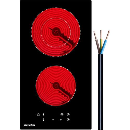 CHECARZHN--NO1-Plaque De Cuisson Vitrocéramique 2 Zones (Autark), 28 Cm