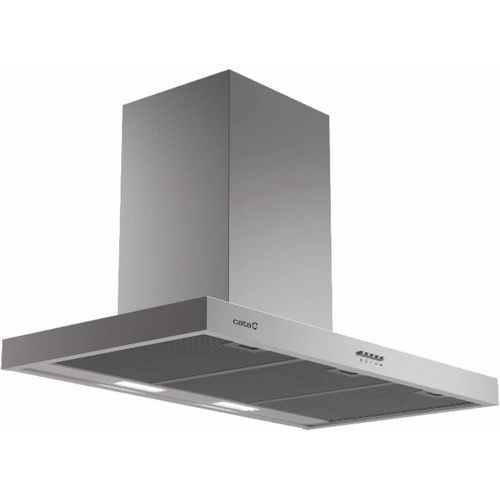 CHECARZHN--NO1-Hotte Aspirante Murale Décorative S Plus 9010 X Avec 3 Niveaux D'Extraction Panneau De Commande Mécanique Moteur M3R Extra Silencieux Éclairage Led Niveau Sonore 69 Db Largeur 90 Cm Co