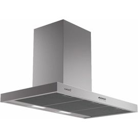 CHECARZHN--NO1-Hotte Aspirante Murale Décorative S Plus 9010 X Avec 3 Niveaux D'Extraction Panneau De Commande Mécanique Moteur M3R Extra Silencieux Éclairage Led Niveau Sonore 69 Db Largeur 90 Cm Co