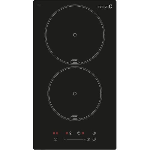 CHECARZHN--NO1-Isb 3102 Bk Plaque À Induction Couleur Noire 2 Zones De Cuisson 9 Niveaux De Puissance Réglables Commande Tactile Coulissante Avec Avertisseur Sonore Puissance 3,5Kw Largeur 30Cm