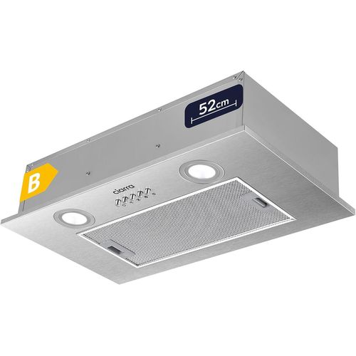 SUBZONAL-CBCS5913A Hotte Aspirante Intégrée - 52cm - Classe B - Hotte Encastrable 300 m³/h - Evacuation ou Recyclage - Filtre à Charbon Non Inclus