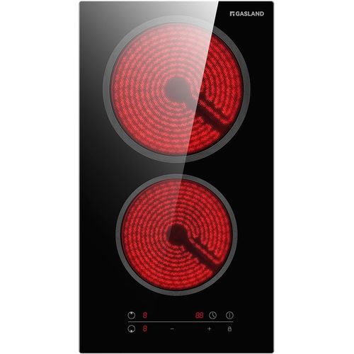 CHECARZHN--NO1-Ch30Bf Plaque De Cuisson En Vitrocéramique, Plaque De Cuisson Électrique Autonome De 30 Cm, Plaque De Cuisson Électrique Intégrée Avec 2 Zones De Cuisson, Sécurité Enfants, 3000 W (San