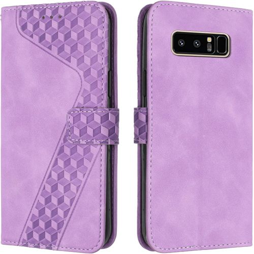 Kal-Coque Pour Samsung Galaxy Note 8, Etui Protection Housse Premium En Cuir Pu Portefeuille Étui Téléphone [Fermoir Magnétique] [Fentes Pour Cartes] Flip Case Pour Samsung Galaxy Note 8¿Pourpre