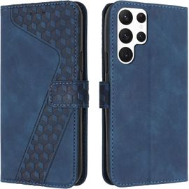Kal-Coque Pour Samsung Galaxy S22 Ultra, Etui Protection Housse Premium En Cuir Pu Portefeuille Étui Téléphone [Fermoir Magnétique] [Fentes Pour Cartes] Flip Case Pour Galaxy S22 Ultra¿Bleu