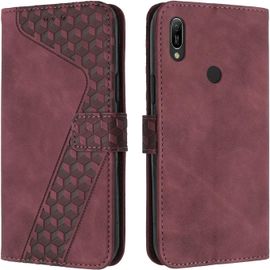 KAL-Coque Pour Huawei Y6 2019/Honor 8A/Y6 Prime 2019, Etui Protection Housse Premium En Cuir Pu Portefeuille Étui Téléphone [Fermoir Magnétique] [Fentes Pour Cartes] Flip Case¿Rouge