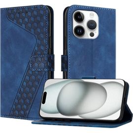Kal-Coque Pour Iphone 16 Pro Max (6,9 Zoll), Etui Protection Housse Premium En Cuir Pu Portefeuille Étui Téléphone [Fermoir Magnétique] [Fentes Pour Cartes] Flip Case(Bleu)