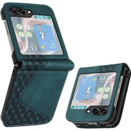 Kal-Coque Pour Samsung Galaxy Z Flip 6, Etui Protection Housse Premium En Cuir Pu Portefeuille Étui Téléphone [Fermoir Magnétique] [Fentes Pour Cartes] Flip Case(Vert)