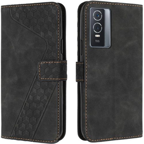 Coque Pour Vivo Y76 5g/Y76s/Y74s, Etui Protection Housse Premium En Cuir Pu Portefeuille Etui Telephone [Fermoir Magnetique] [Fentes Pour Cartes] Flip Case Pour Vivo Y76 5g/Y76s/Y74s (Noir)