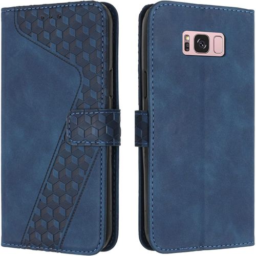 Coque Pour Samsung Galaxy S8 Plus, Tui Tlphone Samsung S8 Plus, Etui Protection Housse En Cuir Pu Portefeuille Pochette Flip Case [Magntique] Etui Rabat Pour Galaxy S8 Plus (Bleu)