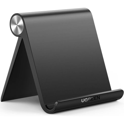Kalanka-Support Tablette Réglable Bureau Pose Tablette Téléphone Portable Pliable Compatible Avec Ipad Pro Air Mini Galaxy Tab A9 S9 A8 Iphone 16 Plus Pro Max 15 14 Galaxy S24 Ultra S23 S22 (Noir)