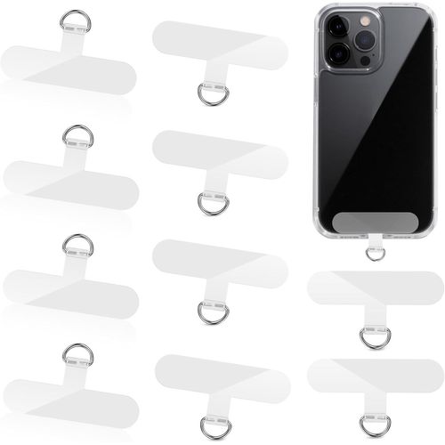 Kalanka-Lot De 10 Patchs Universels Pour Cordon,Transformez Votre Coque De Téléphone En Chaîne De Téléphone,Patch Pour Cordon De Téléphone Portable,Pour La Plupart Des Smartphones, Transparent