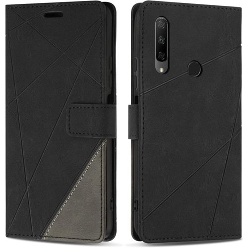 Kal-Coque Pour Honor 9x, Protection Housse Etui En Cuir Pu Portefeuille Avec Emplacements Cartes Et Fonction Support Pour Honor 9x, Noir