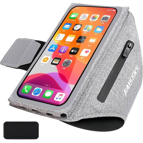 6,8"" Brassard Telephone Sport Avec Poche Supplémentaire Pour Clé De Voiture Tws, Support De Porte Téléphone Portable Pour Iphone 14 13 12 Pro Max Samsung S23 S22 Pour La Course À [Pop943879]