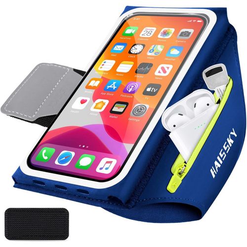 Mdy-6,8'' Brassard Telephone Sport Avec Poche Supplémentaire Pour Clé De Voiture Tws, Support De Porte Téléphone Portable Razobws Pour Iphone 15 14 13 12 Plus Pro Max Samsung S24 S23 Pour La Course À