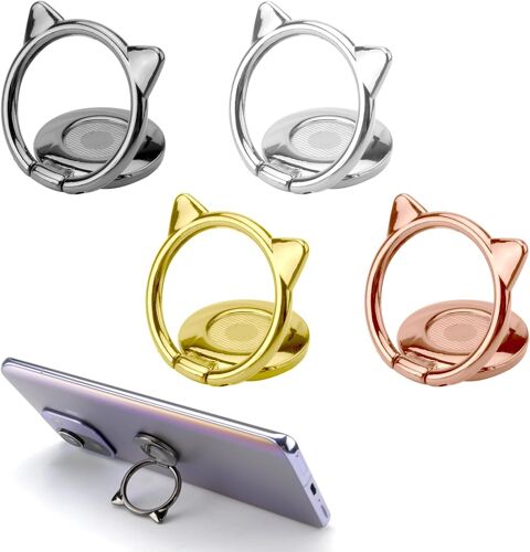 Chicslick-Lot De 4 Anneaux De Support Universels Pour Téléphone Portable - Rotation À 360 ° - Compatible Iphone 15 14 Pro Plus, Samsung Huawei[X703]