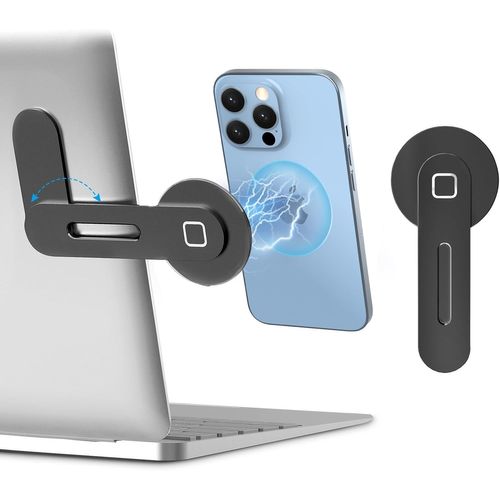 (Noir) Compatible avec support magnétique pour téléphone MagSafe pour iPhone 15/14/13/12 - Réglable - pour Tous les téléphones - pliage Support pour ordinateur portable -