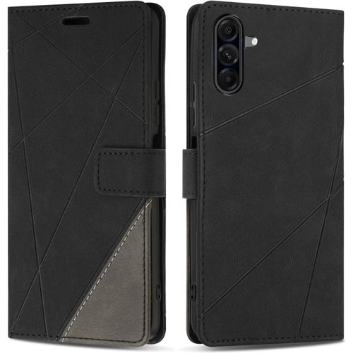 Kal-Coque Pour Samsung Galaxy A36 5g, Protection Housse Etui En Cuir Pu Portefeuille Avec Emplacements Cartes Et Fonction Support Pour Galaxy A36 5g, Noir