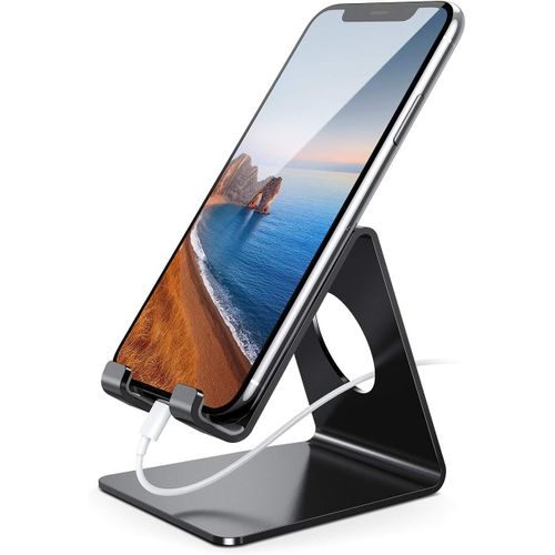 Support Téléphone, Dock Téléphone - Support Téléphone Bureau Pour Iphone 16 Pro Max Plus, 15/14/13/12 Pro Max Plus Mini Xs Xr X 8 7 6, Huawei, Samsung S10 S9 S8, D'autres Smartphones - Noir
