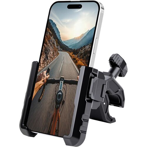 Kalanka-Support Téléphone Vélo, Support Téléphone Mot, 360° Rotation, 1s Verrouillage/Libération, Ne Bloque Pas La Caméra, Compatible Avec Iphone 16/15/14/13/12/11, Huawei, Samsung, 4,7-7"" Smartphone