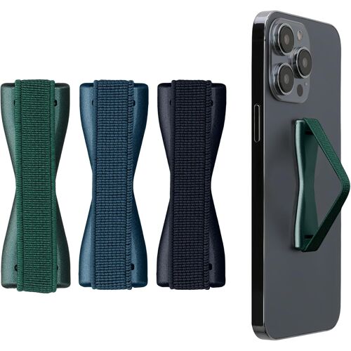 KAL-3X Support Doigt Smartphone - Accessoire Doigt Pour Téléphone Portable - Sangle Poignée Dos Smartphone - Metallic Zodiac Blue-Pétrole Métallique-Bleu Métal
