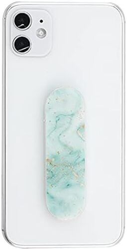 KAL-Momostick Support De Téléphone Portable - L'Original ! Support De Téléphone Portable - Anneau De Support Pour Téléphone Portable - Série Marbre - Turquoise