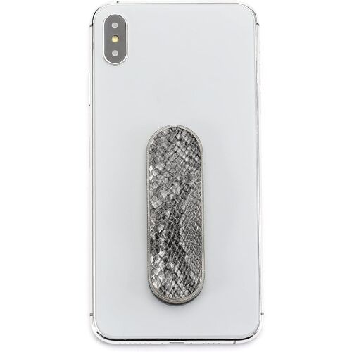 KAL-Momostick - L'Original! Support Pour Téléphone Portable Et Poignée Pour Smartphones\U2013 Téléphone Portable Bague Pour Iphone Samsung Huawei (Série Snake - Pu Gris)