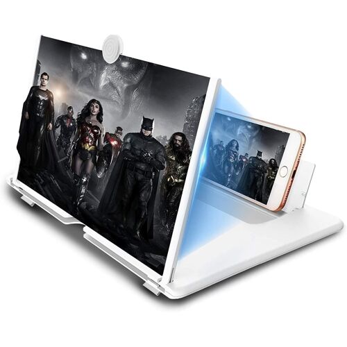 MEVRONISSHOP-Amplificateur d'écran Lumineux de 16 Pouces, loupe d'écran Anti-Bleu 3D HD pour téléphone Portable, Support Pliable Portable pour Films, vidéos et Jeux, Compatible avec Tous Les Smartpho