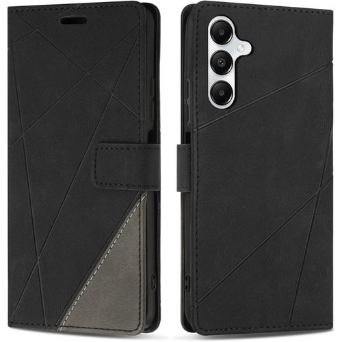 TRAHOO-Coque pour Samsung Galaxy A15 4G / 5G, Protection Housse Etui en Cuir PU Portefeuille avec Emplacements Cartes et Fonction Support pour Galaxy A15 4G / 5G, Noir