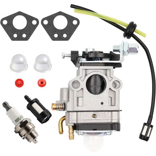 Carburateur Debroussailleuse 52cc 49cc 43cc Carbu Kit avec Joint, Tuyau, Bougie d'allumage et Filtre à Essence