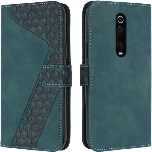 Kal-Coque Pour Xiaomi Mi 9t/Xiaomi Mi 9t Pro/Redmi K20/K20 Pro, Etui Protection Housse Premium En Cuir Pu Portefeuille Étui Téléphone [Fermoir Magnétique] [Fentes Pour Cartes] Flip Case¿Vert