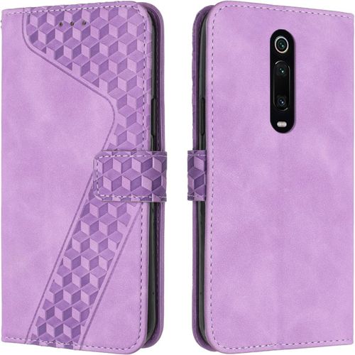 Kal-Coque Pour Xiaomi Mi 9t/Xiaomi Mi 9t Pro/Redmi K20/K20 Pro, Etui Protection Housse Premium En Cuir Pu Portefeuille Étui Téléphone [Fermoir Magnétique] [Fentes Pour Cartes] Flip Case¿Pourpre