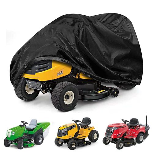 Housse de Tracteur de Jardin, Housse Tondeuse autoportée, Bâche en Tissu Oxford 420D Coupe-Vent, Anti-Pluie, Anti-poussière et Anti-UV (L170 x W61 x H117CM)