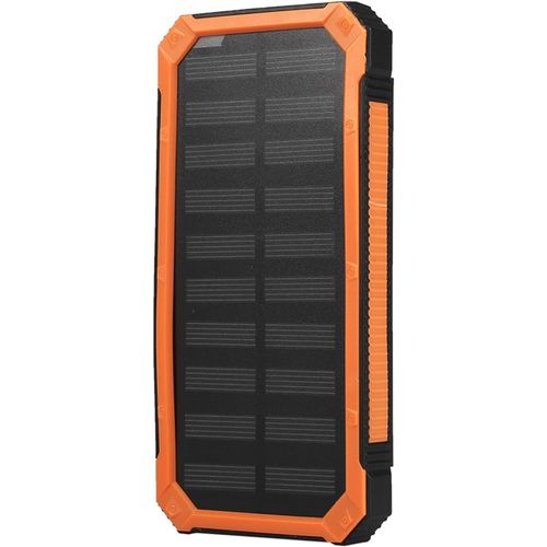 Kalanka-Power Bank Solaire, Chargeur Portable Power Bank 20000 Mah Charge Rapide Dual Usb Polar Mobile Power Bank Case Diy Kit Convient Pour Économie D'énergie Sports, École,(Orange)
